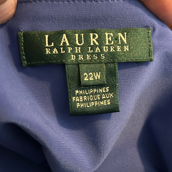 Lauren Ralph Lauren Women's periwinkle Stretch Faux Wrap Dress size 22W NWT - Picture 9 of 12